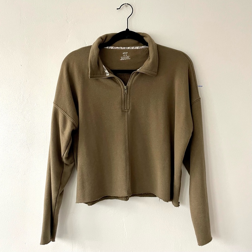 aerie Cropped Quarter Zip